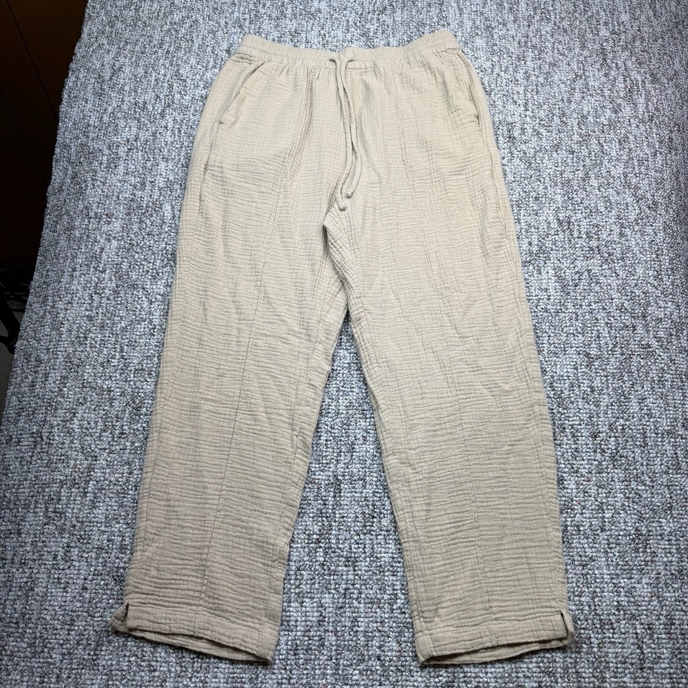 J Crew Pants Womens Small Reimagined Elastic Waist Drawstring Beige